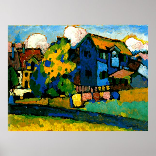 Kandinsky - Blaues Haus Klein Poster (Framsidan)