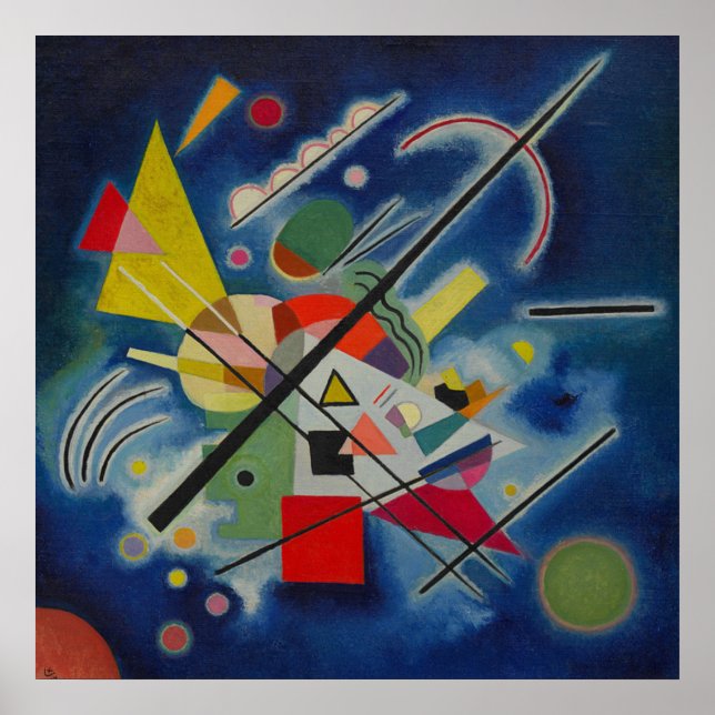 Kandinsky Blue Painting Abstrakt Art Poster (Framsidan)