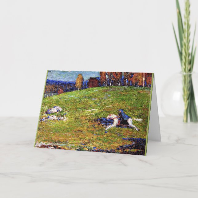 Kandinsky - Blue Rider, landskapsmålning Kort (Framsida)