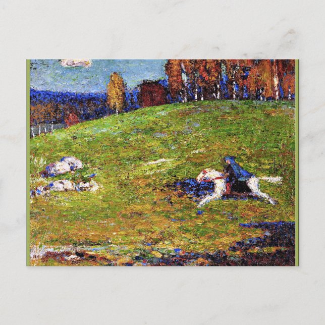 Kandinsky - Blue Rider, landskapsmålning Vykort (Framsida)