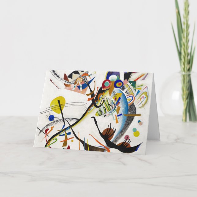 Kandinsky Blue Segment Greeting Card Kort (Framsida)