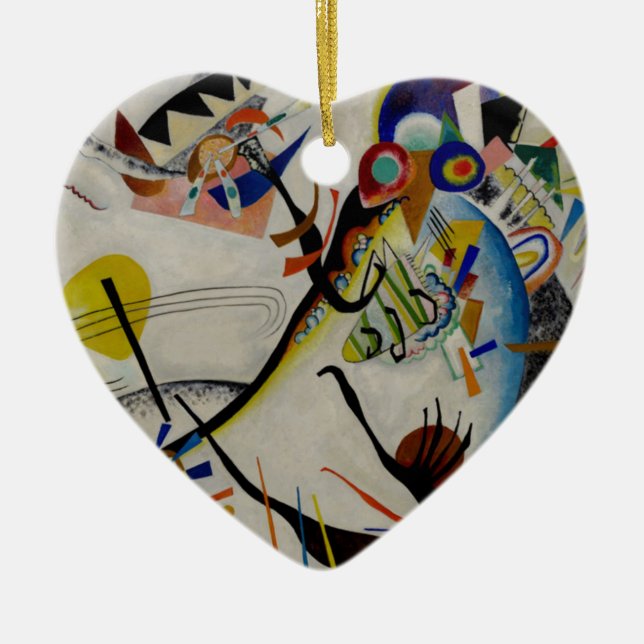 Kandinsky Blue Segment Julgransprydnad Keramik (Framsidan)