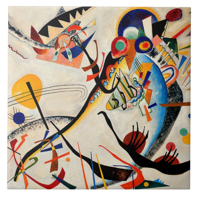 Kandinsky - Blue Segment Kakelplatta (Framsidan)