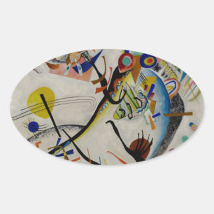 Kandinsky Blue Segment Ovalt Klistermärke