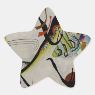 Kandinsky Blue Segment Stjärnformat Klistermärke
