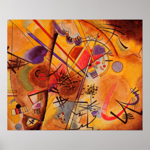 Kandinsky Brown Gult Red Abstrakt Poster