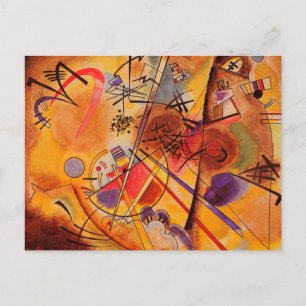 Kandinsky Brown Gult Red Blue Helg Vykort