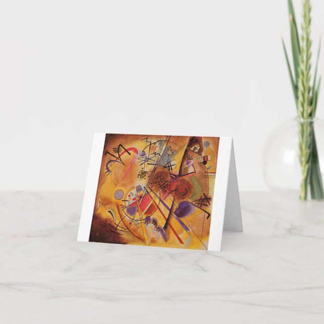 Kandinsky Brown Gult Red Blue Kort (Framsida)