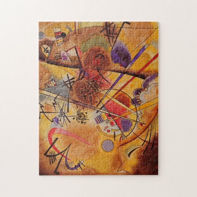 Kandinsky Brown Gult Red Blue Pussel (Vertikal)
