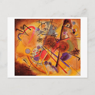 Kandinsky Brown Gult Red Blue Vykort