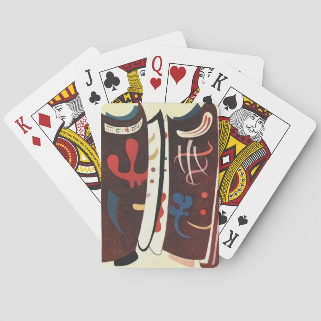 Kandinsky Brown med Abstrakt i tillägg Casinokort (Baksidan)