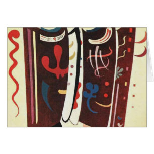 Kandinsky Brown med Abstrakt i tillägg Hälsningskort