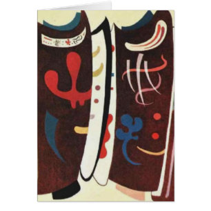 Kandinsky Brown med Abstrakt i tillägg Hälsningskort