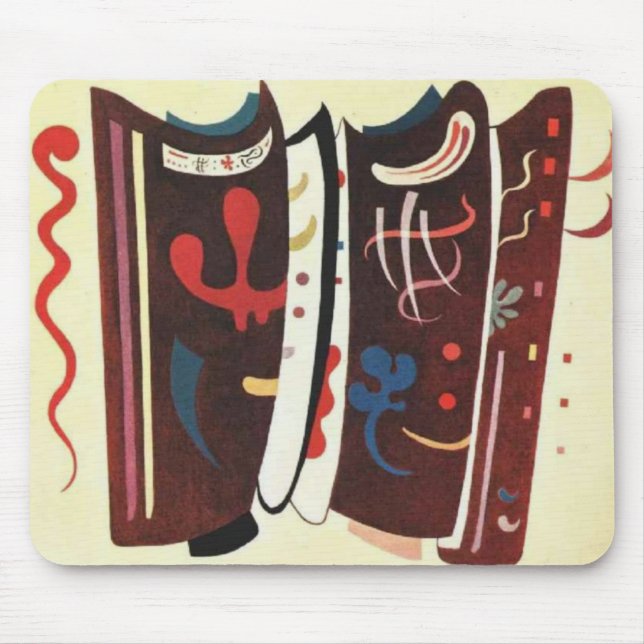 Kandinsky Brown med Abstrakt i tillägg Musmatta (Framsidan)