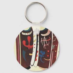 Kandinsky Brown med Abstrakt i tillägg Nyckelring