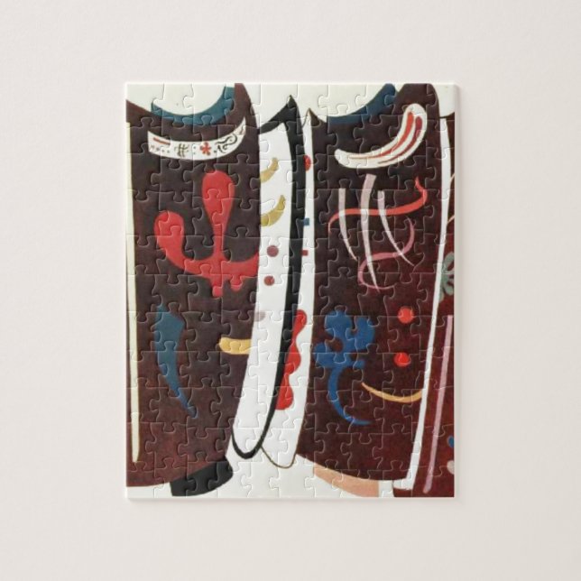 Kandinsky Brown med Abstrakt i tillägg Pussel (Vertikal)