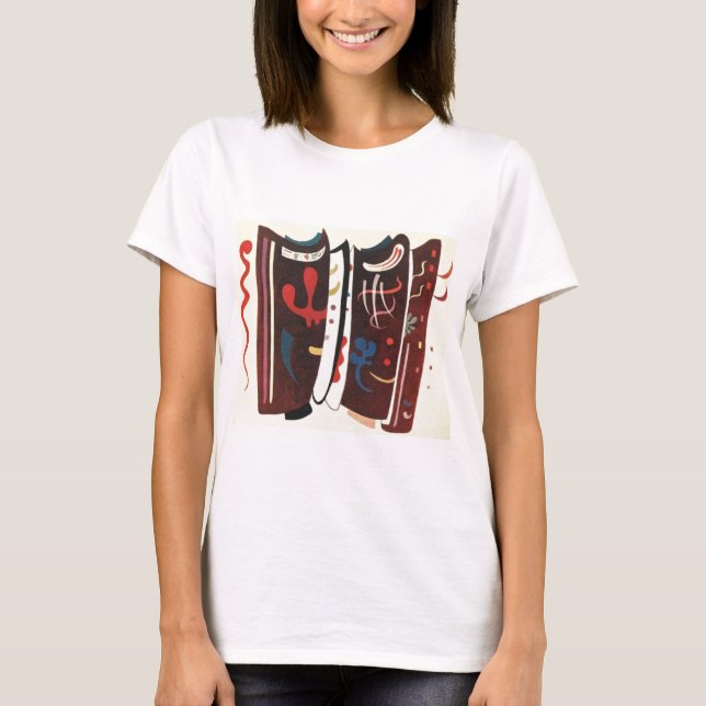Kandinsky Brown med Abstrakt i tillägg Tee (Framsida)