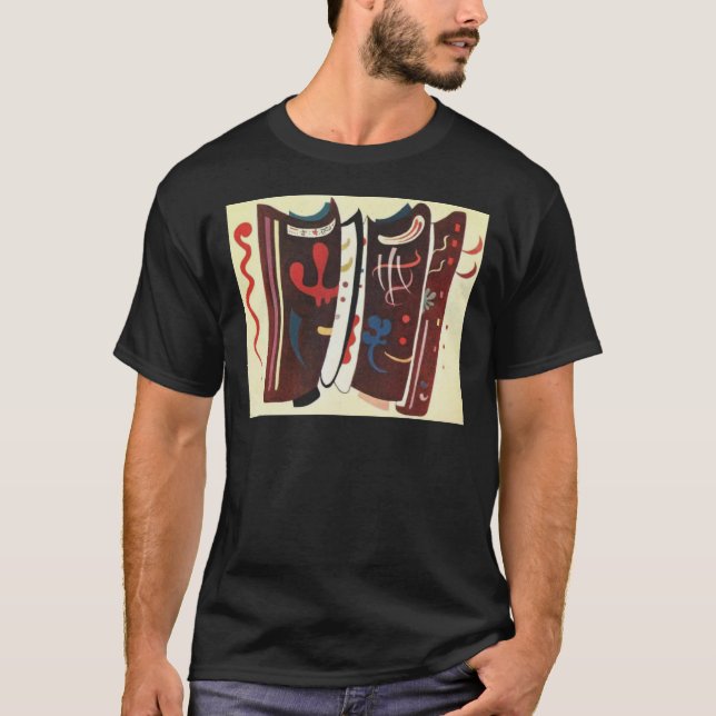 Kandinsky Brown med Abstrakt i tillägg Tee Shirt (Framsida)
