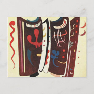 Kandinsky Brown med Abstrakt i tillägg Vykort