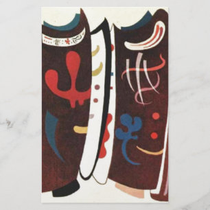 Kandinsky Brun med komplementärt abstrakt Brevpapper