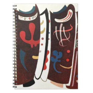 Kandinsky Brun med Kompletterande Abstrakt Anteckningsbok Med Spiral