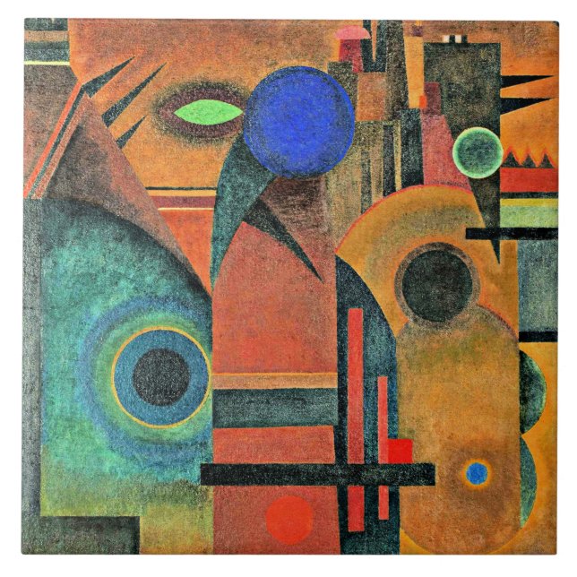 Kandinsky - Brun tystnad Kakelplatta (Framsidan)