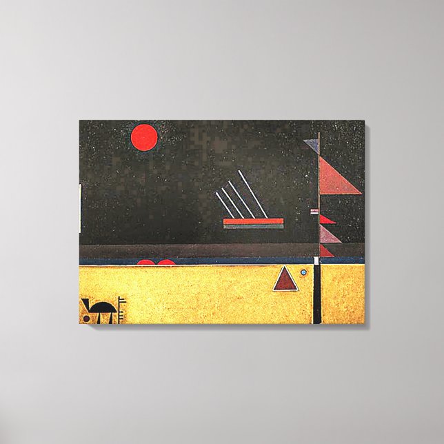 Kandinsky - Brunaktig, abstrakt konst, Canvastryck (Framsida)