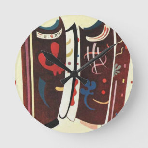 Kandinsky brunt med tilläggabstrakt rund klocka