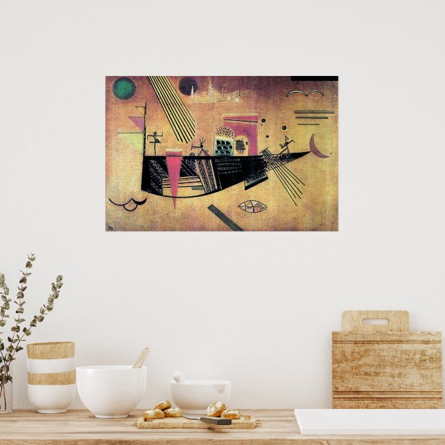 Kandinsky - Capricious, famous painting, Poster (Kök)