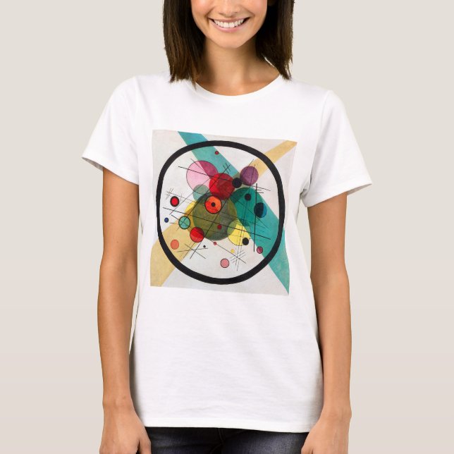 Kandinsky Circles i en cirkel T Shirt (Framsida)