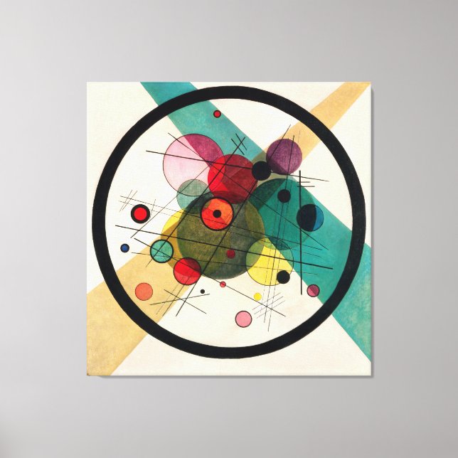 KANDINSKY - CIRKLES IN A CIRCLE - 1923 - Bauhaus - Canvastryck (Framsida)