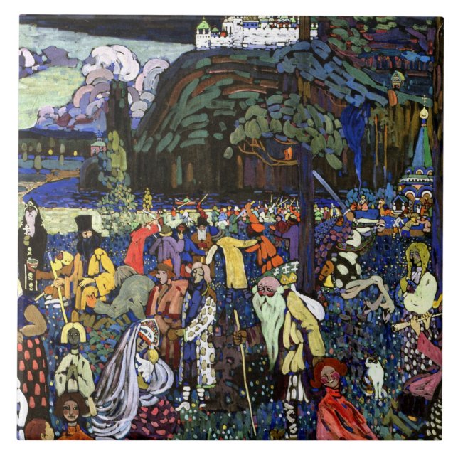 Kandinsky - Colorful Life Kakelplatta (Framsidan)