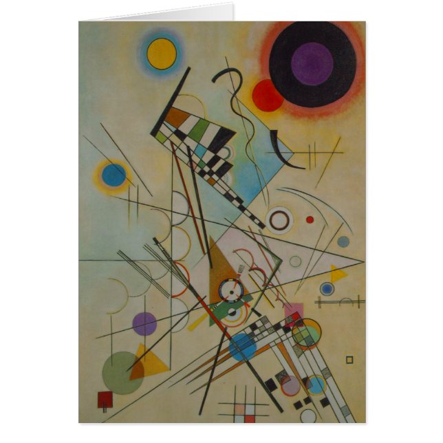 Kandinsky Composit 8 Abstrakt Art Painting Card Hälsningskort (Framsidan)