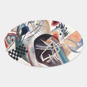 Kandinsky Composition Abstrakt Ovalt Klistermärke