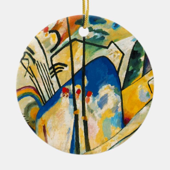 Kandinsky Composition IV Julgransprydnad Keramik (Framsidan)
