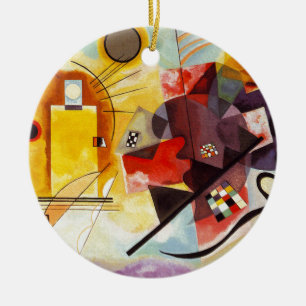 Kandinsky Composition Red Gult Blue Abstrakt Art Julgransprydnad Keramik