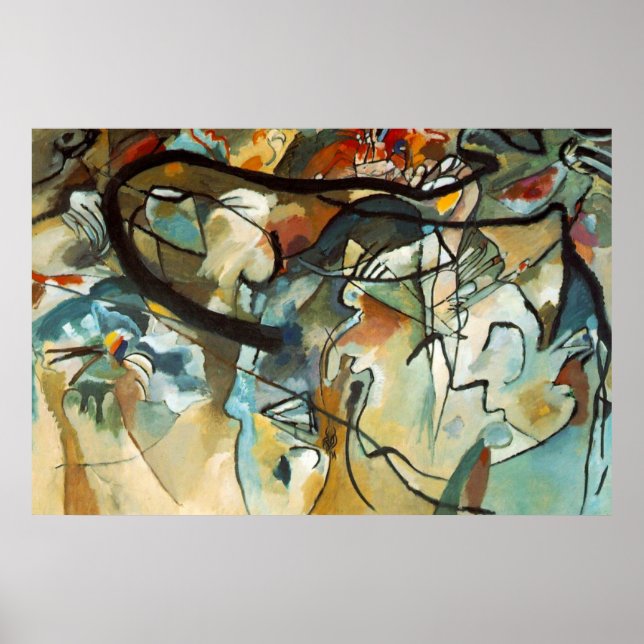 Kandinsky Composition V Abstrakt Canvas Painting Poster (Framsidan)