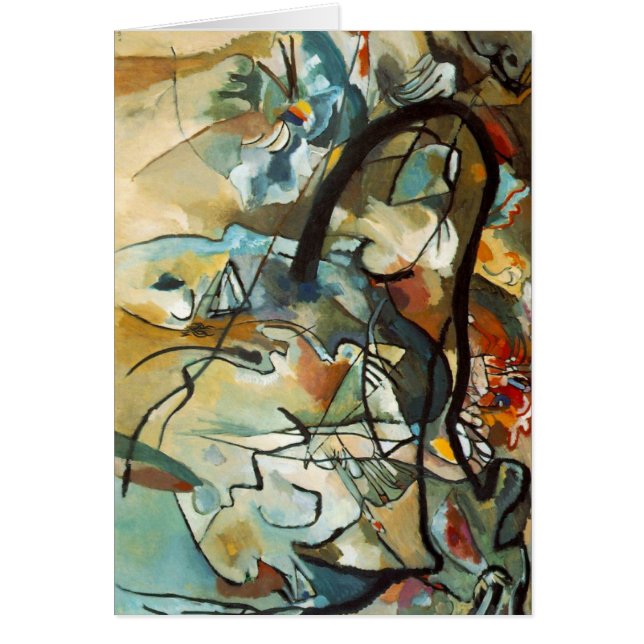 Kandinsky Composition V Abstrakt Painting Hälsningskort (Framsidan)
