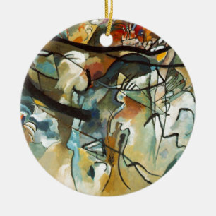 Kandinsky Composition V Abstrakt Painting Julgransprydnad Keramik
