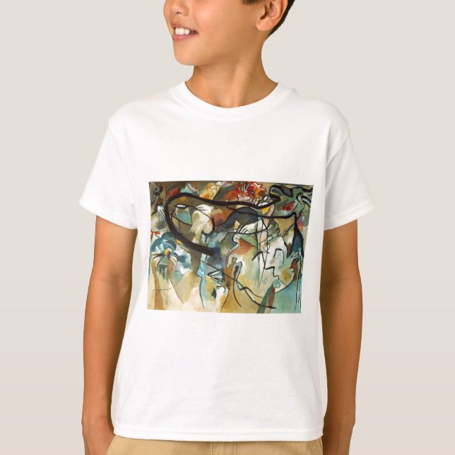 Kandinsky Composition V Abstrakt Painting T-shirt (Framsida)