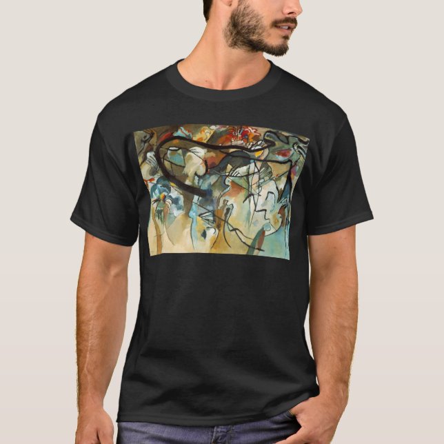 Kandinsky Composition V Abstrakt Painting T-shirt (Framsida)