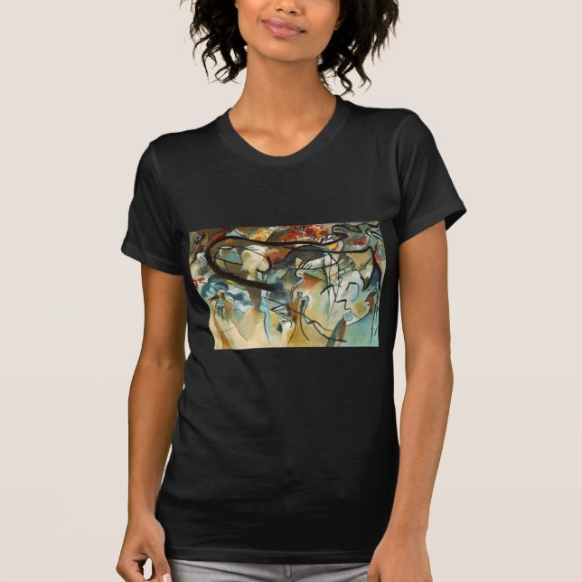 Kandinsky Composition V Abstrakt Painting Tee Shirt (Framsida)
