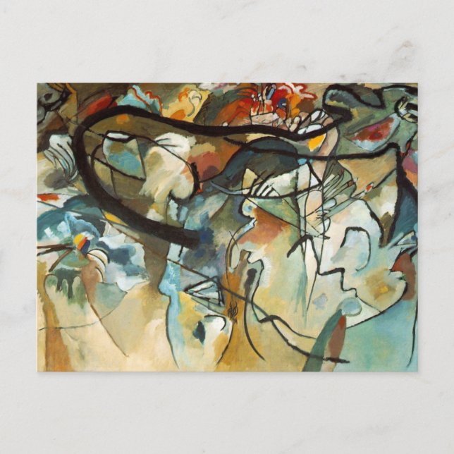 Kandinsky Composition V Abstrakt Painting Vykort (Framsida)