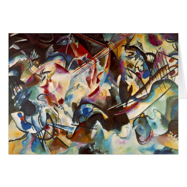 Kandinsky Composition VI Abstrakt Painting Hälsningskort (Framsidan Horizontal)