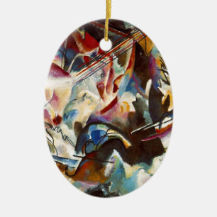 Kandinsky Composition VI Abstrakt Painting Julgransprydnad Keramik