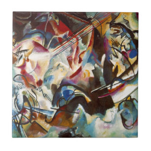 Kandinsky Composition VI Abstrakt Painting Kakelplatta