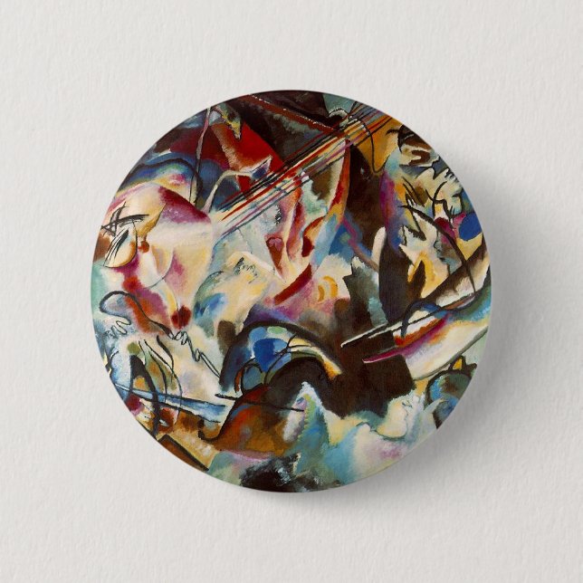 Kandinsky Composition VI Abstrakt Painting Knapp (Framsida)