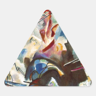 Kandinsky Composition VI Abstrakt Painting Triangelformat Klistermärke