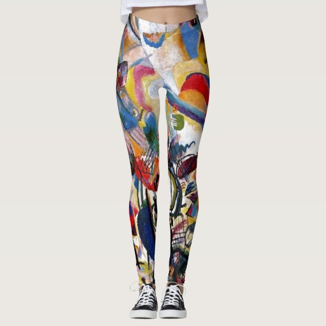 Kandinsky Composition VII Abstrakt Painting Leggings (Framsida)
