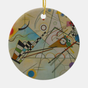 Kandinsky Composition VIII Circle Ceramic Ornamic Julgransprydnad Keramik